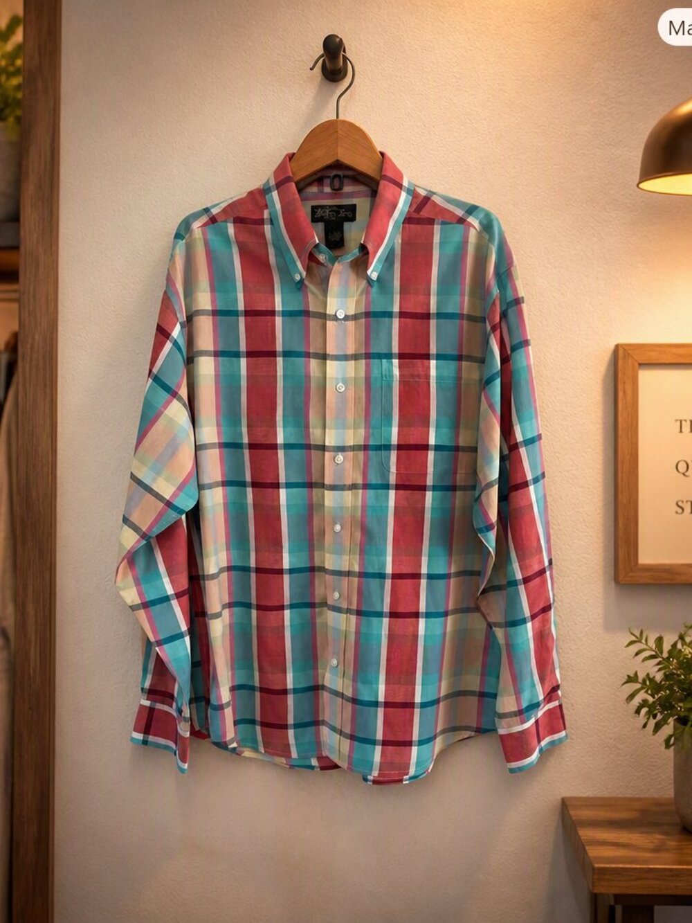Keeler Bay Plaid Button Down Size Large